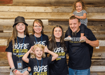 Justin and Ashley Franich with their family