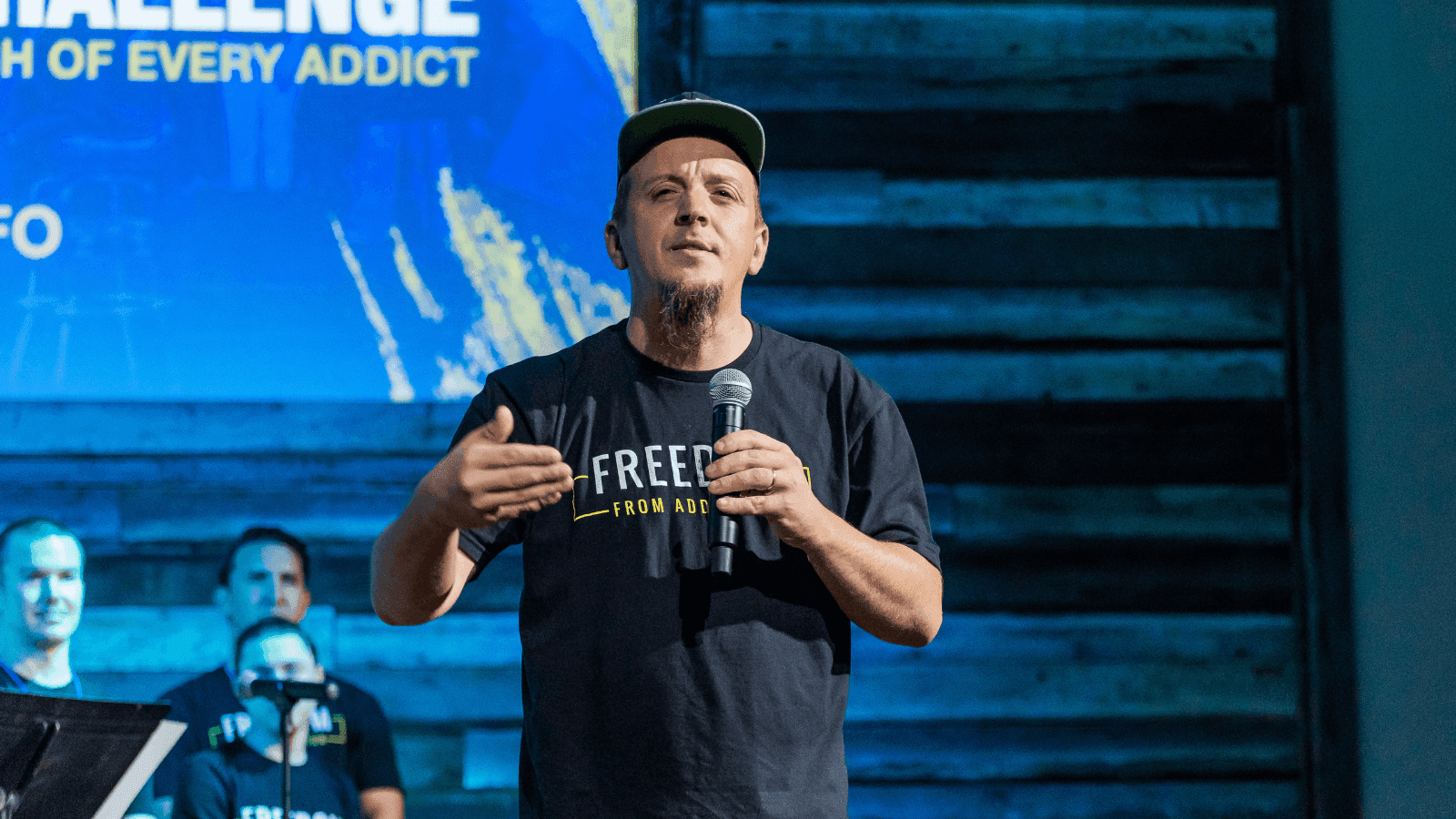 SVTC director speaking on stage