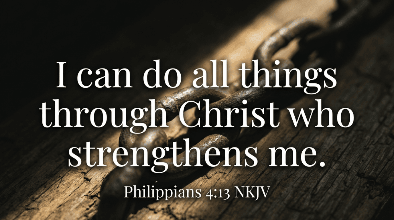 Bible verse graphic Philippians 4:13 — I can do all things through Christ who strengthens me