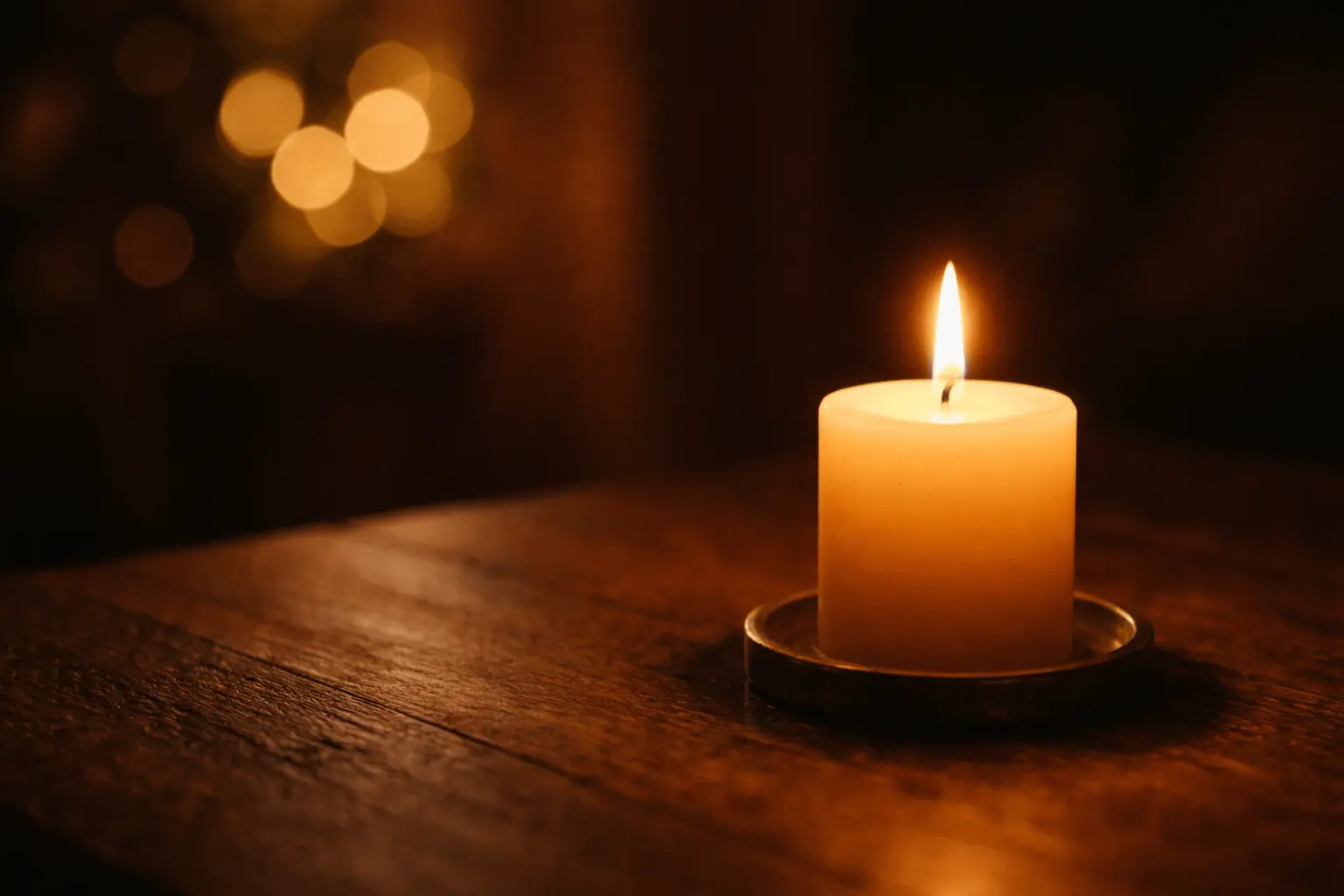 Bible verses for when you feel exhausted - single candle burning as a reminder that God's strength is enough