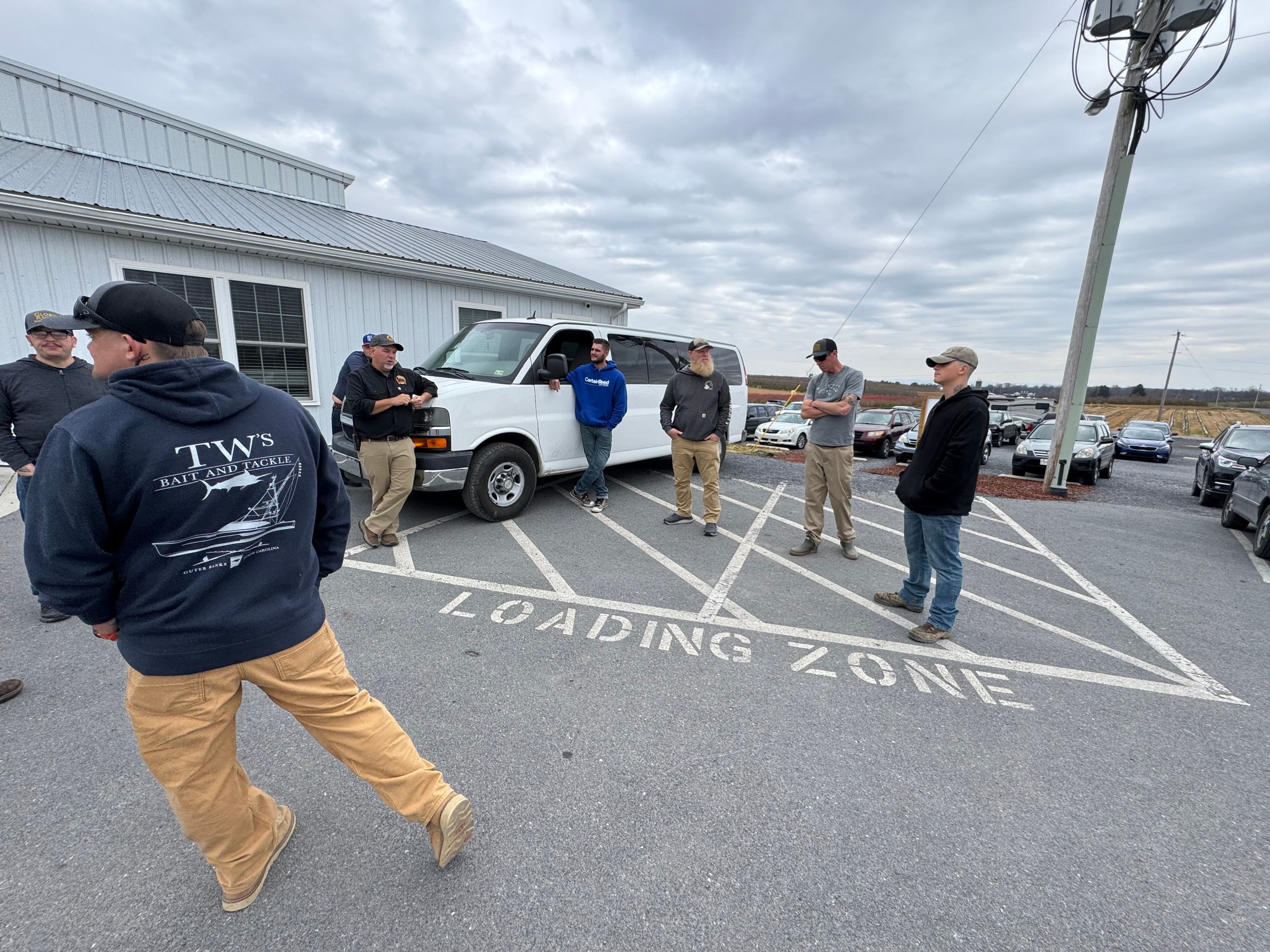 Shenandoah Valley Teen Challenge Men in the Parking Lot outside of Orr's Farmers Market