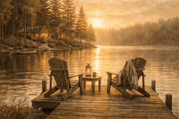 Peaceful vacation scene with subtle disruption representing interrupted rest from addiction's intrusion
